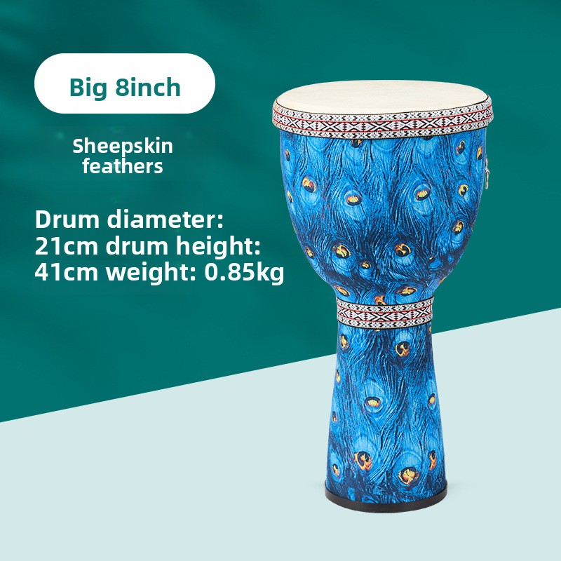 Bongo Drum Set - 8 Zoll große afrikanische Handtrommel, PVC-Trommelkörper,