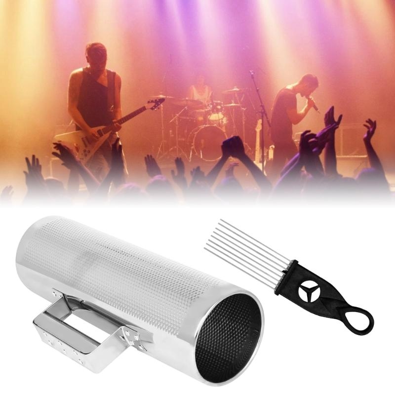 Guiro Scraper Instrument - Professionelles Metall-Guiro-Instrument mit Schaber, Guiro-Shaker, Percussion-Instrument,