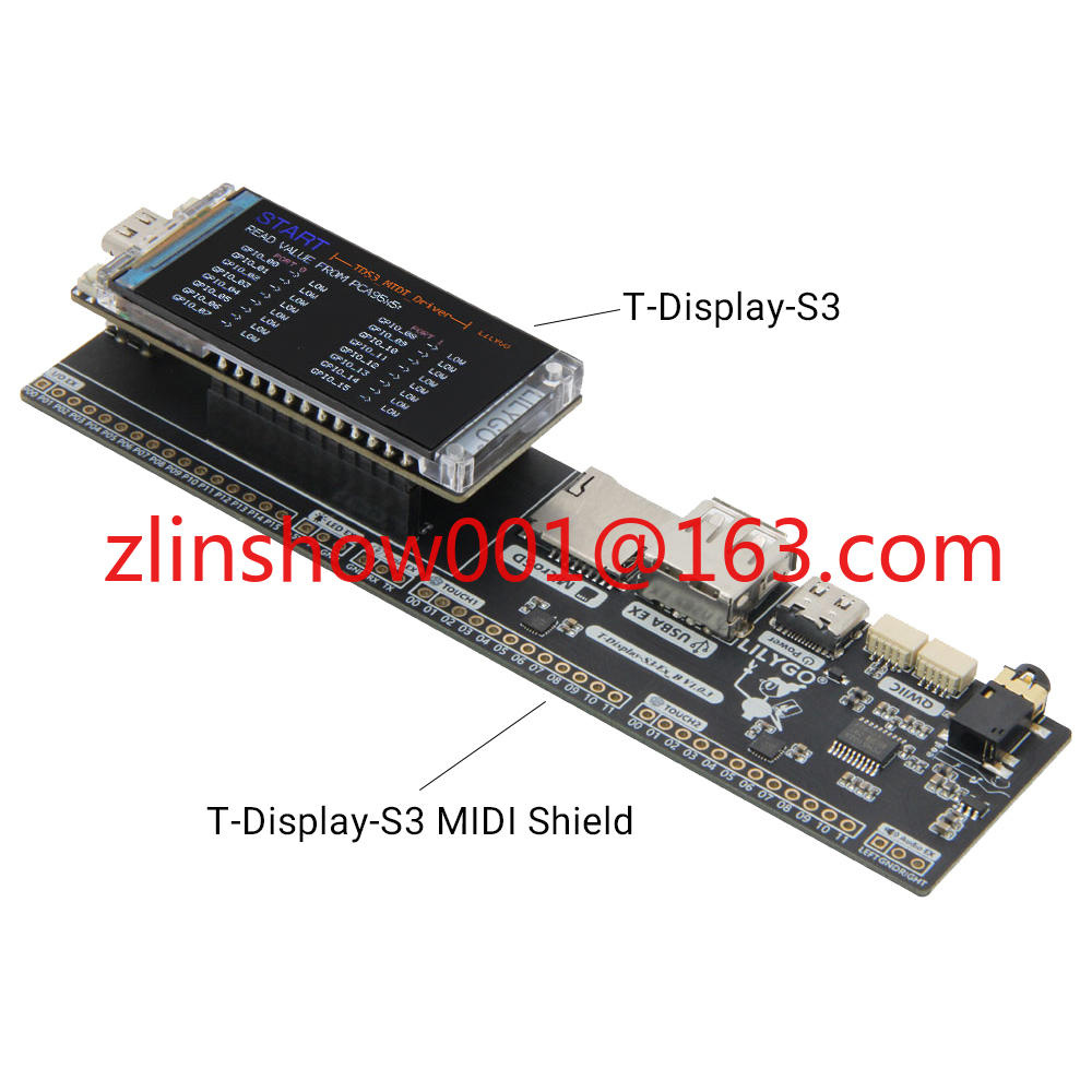 Musical Instrument Digital Interface - T-Display-S3 MIDI Shield Entwicklungsboard für die