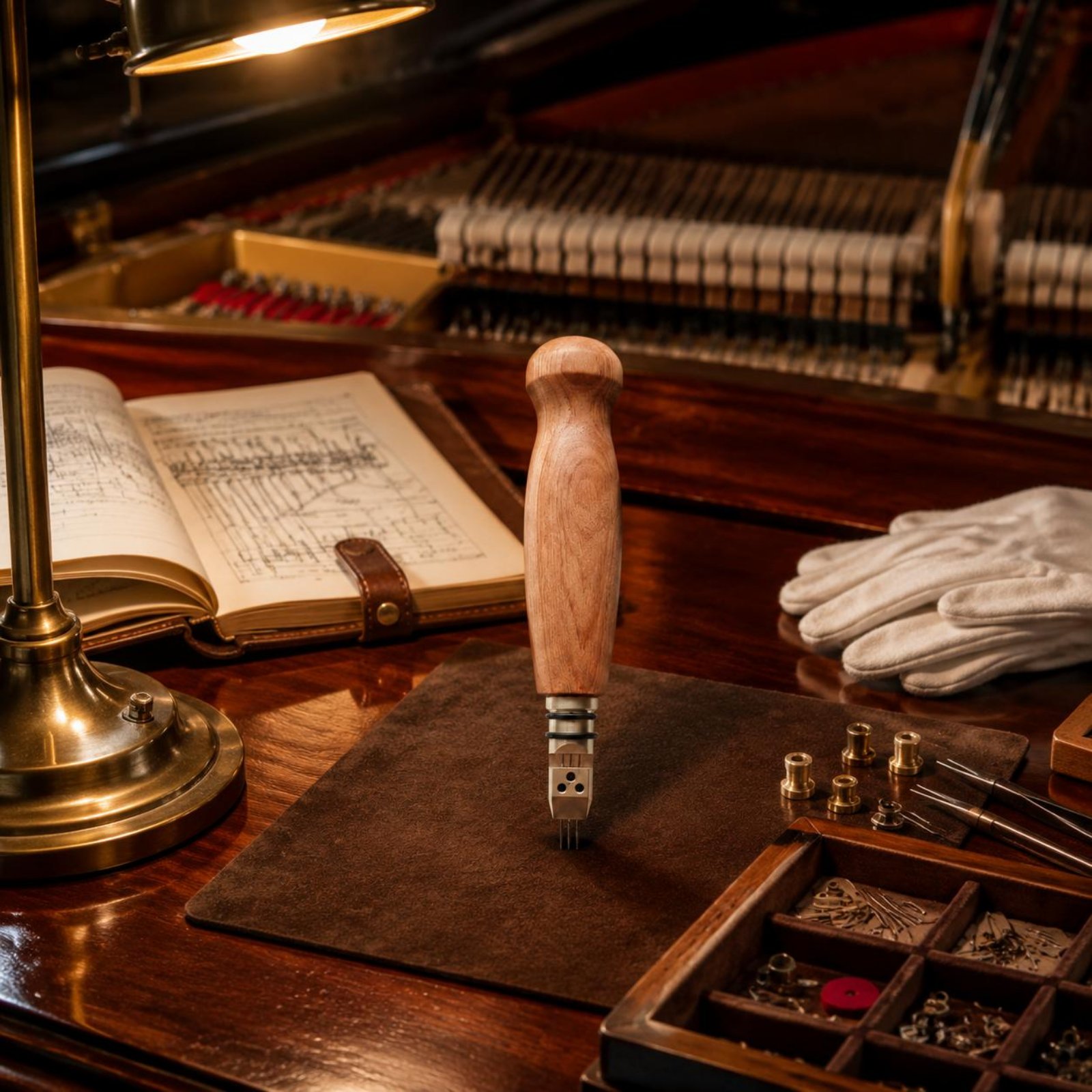 Musical Instrument Repair - Klavier-Stimmwerkzeug zur Klanganpassung, Musikinstrumenten-Reparaturwerkzeug mit Holzgriff,