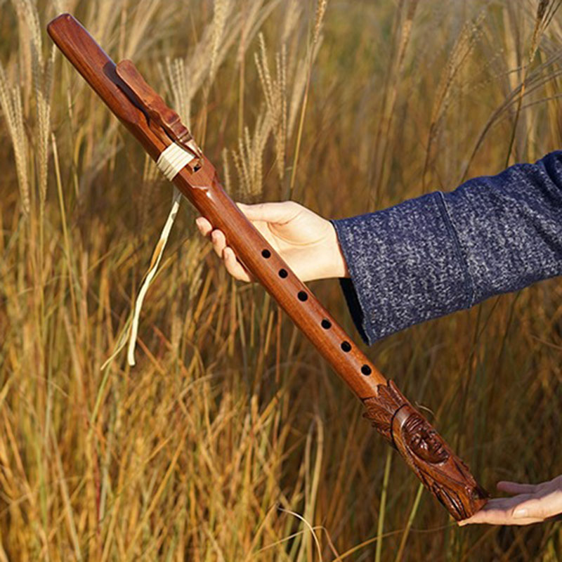 Musical Instrument Indian - Indische Flöte aus Holz, 6-Loch-Spielflöte, tragbare