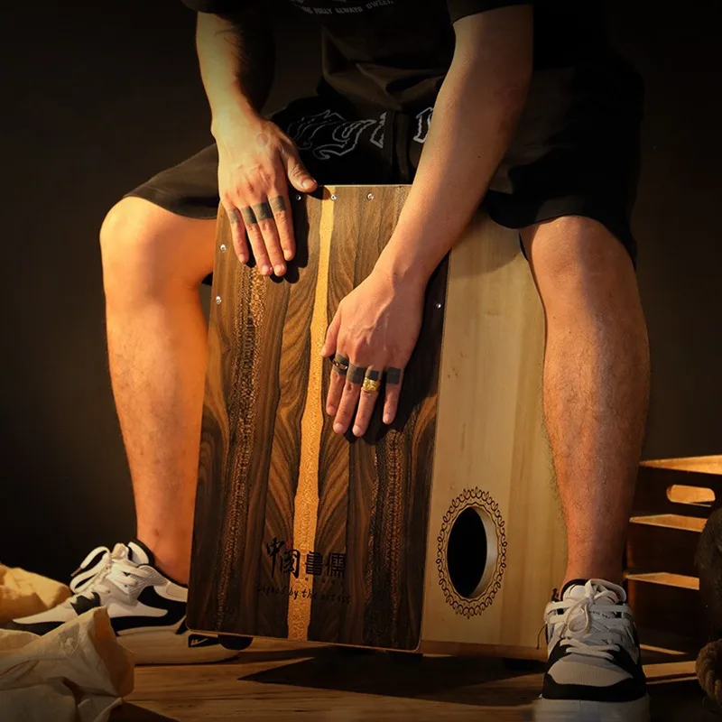 Cajon Musical Instrument - Massivholz Cajon Box Drum Professionelle Handtrommeln
