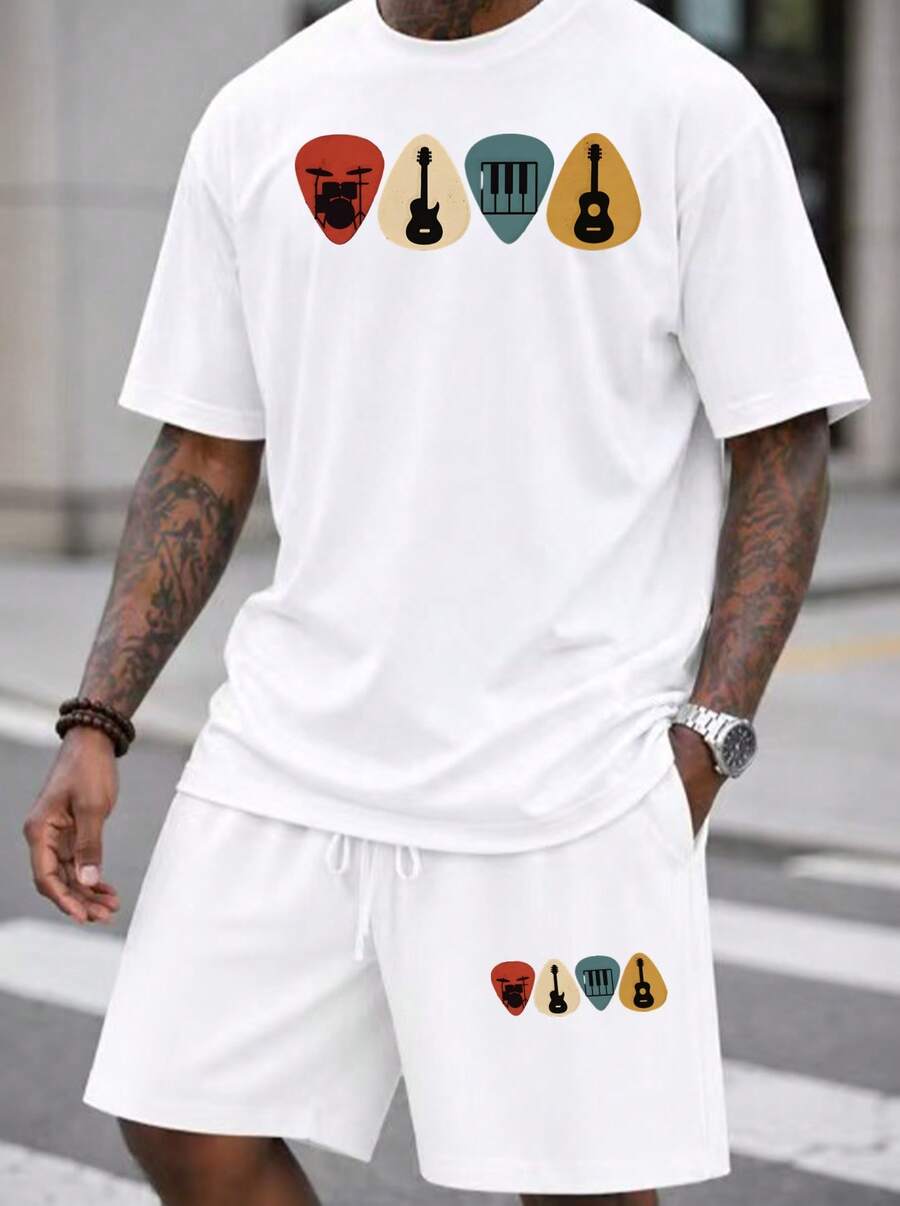 Musical Instrument Of - Herren 2-teiliges Oversize T-Shirt und Shorts