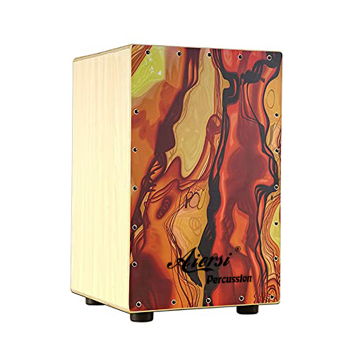 Cajon Musical Instrument - Farbige Holz-Hand-Cajon-Box-Trommel-Set Percussion-Instrument für Band, Bühne,