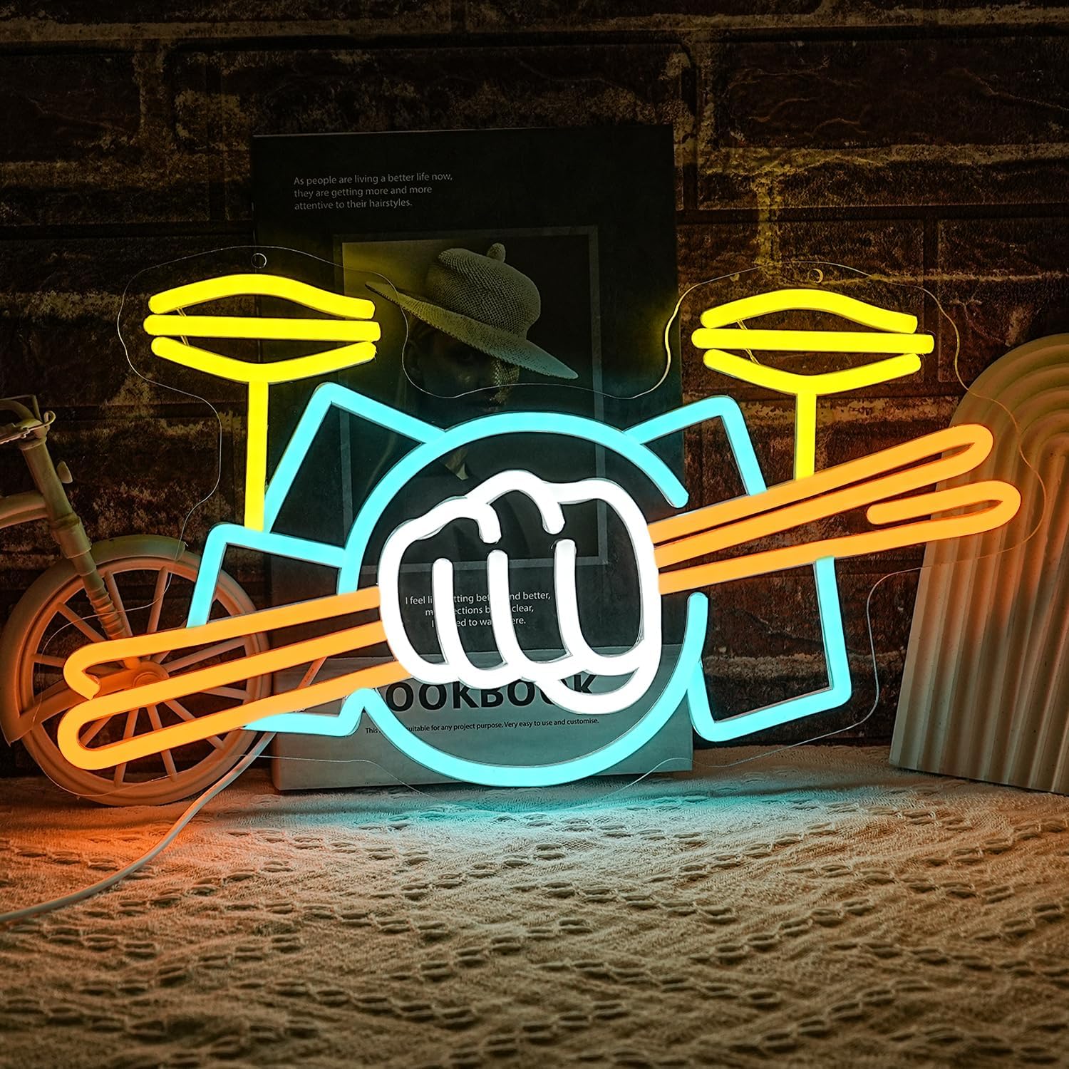 Schlagzeug-Neonschild USB-Betr – Musical Instrument Of Bewertung und Preis
