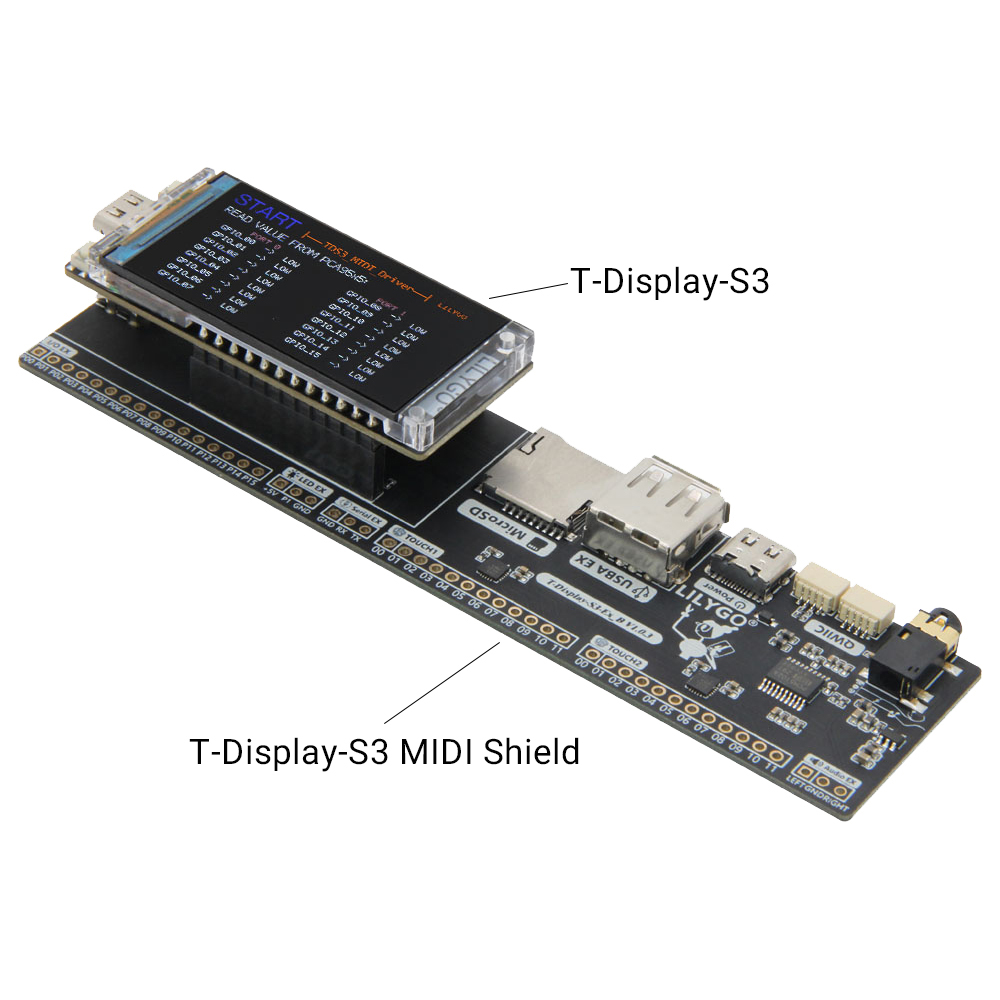 T-Display-S3 MIDI Shield Entwi – Musical Instrument Digital Interface Bewertung und Preis