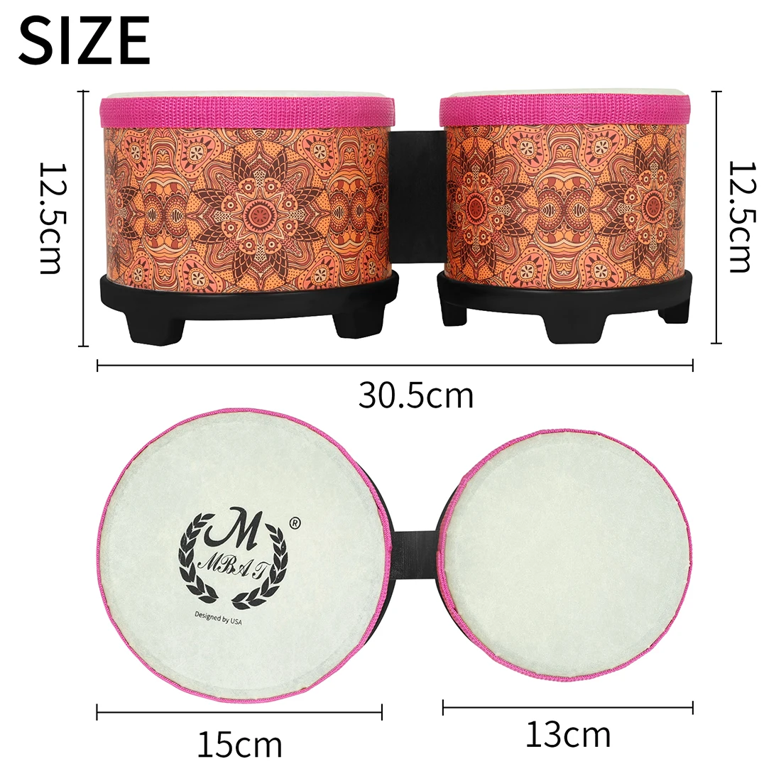Tragbares 5+6 Zoll Bongos-Set  – Bongo Drum Set Bewertung und Preis